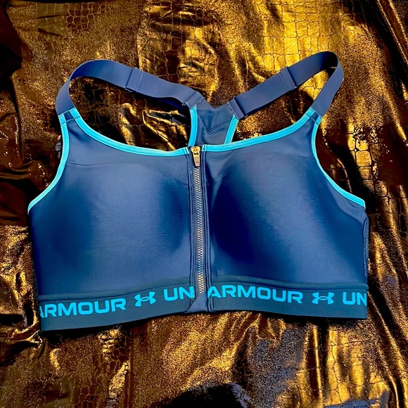 Sold- Under Armour Zip Up compression sports bra - Picture 1 of 5